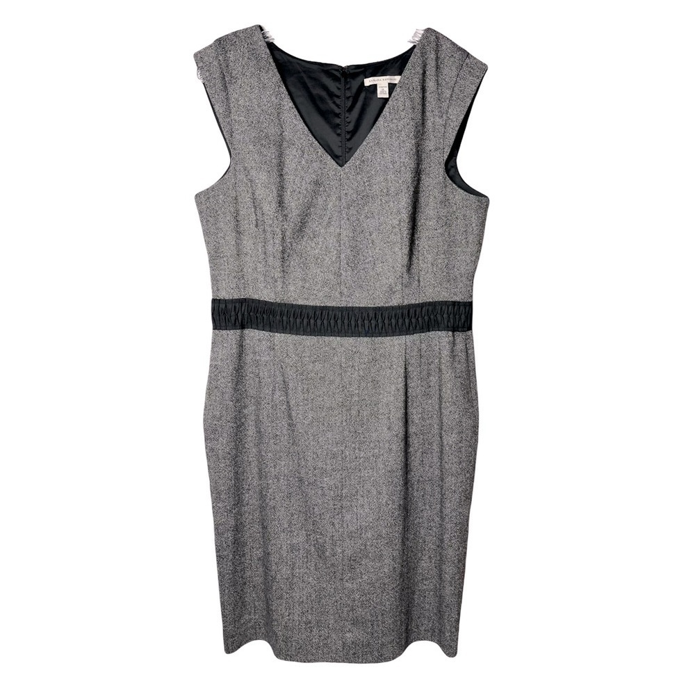 Banana Republic | Gray Wool Blend Sleeveless Career Sheath Dress, Size 14